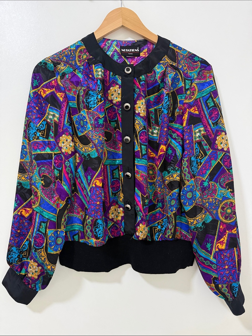 NOTATIONS Multicolor Patterned Bomber Jacket